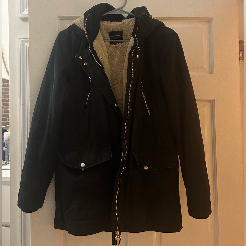 Zara faux fur lined parka